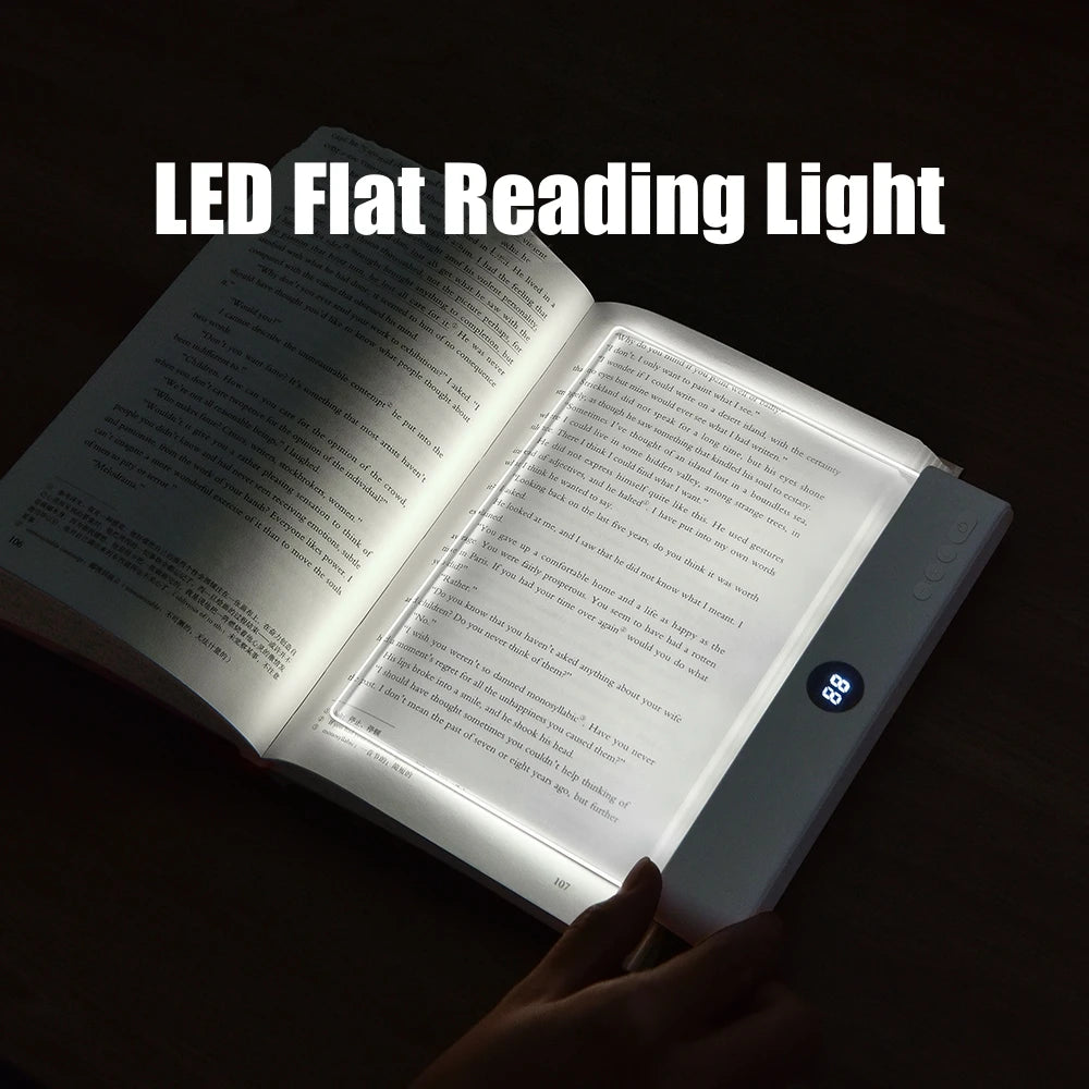 LED Flat Panel Night Vision Reading Light Eye Protection Reading Light Usb Charging Student Night Reading Lamp Book Lamp Indoor
