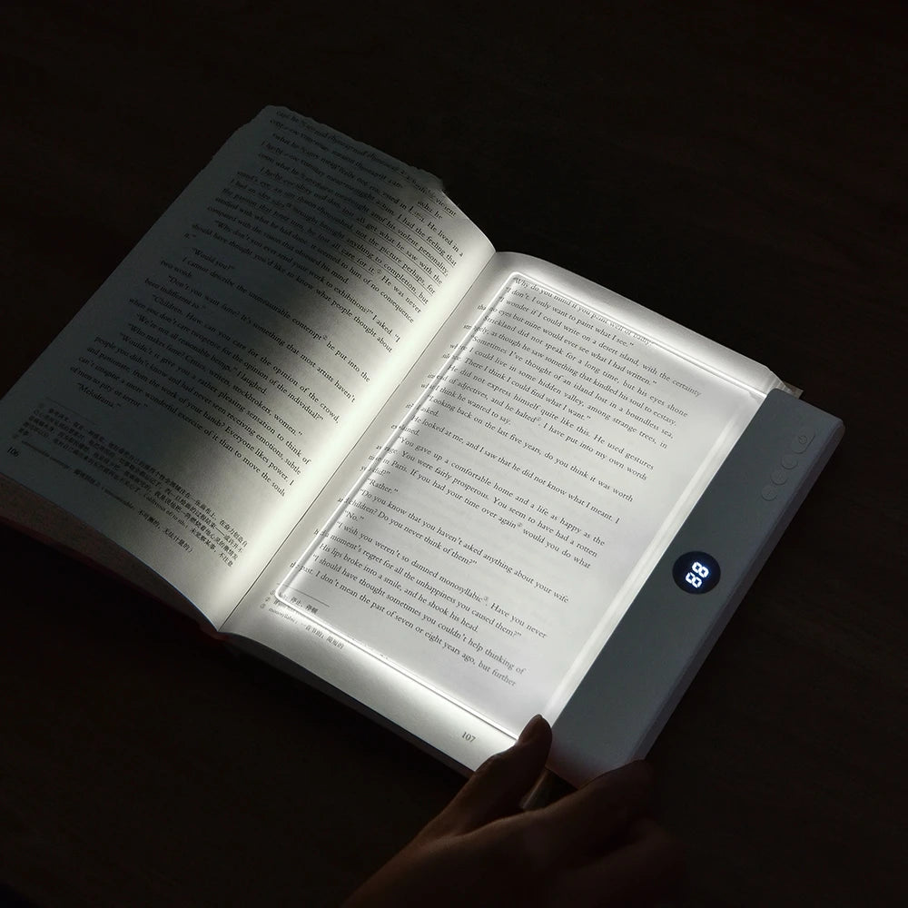 LED Flat Panel Night Vision Reading Light Eye Protection Reading Light Usb Charging Student Night Reading Lamp Book Lamp Indoor